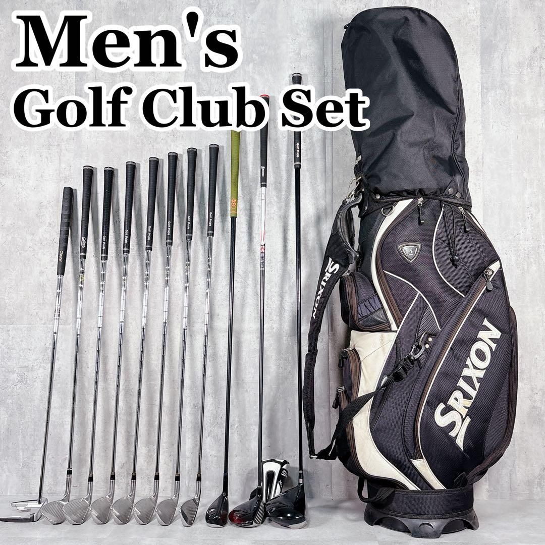 V928 スリクソン 他 ゴルフクラブ メンズ セット 12点 初心者 入門 黒