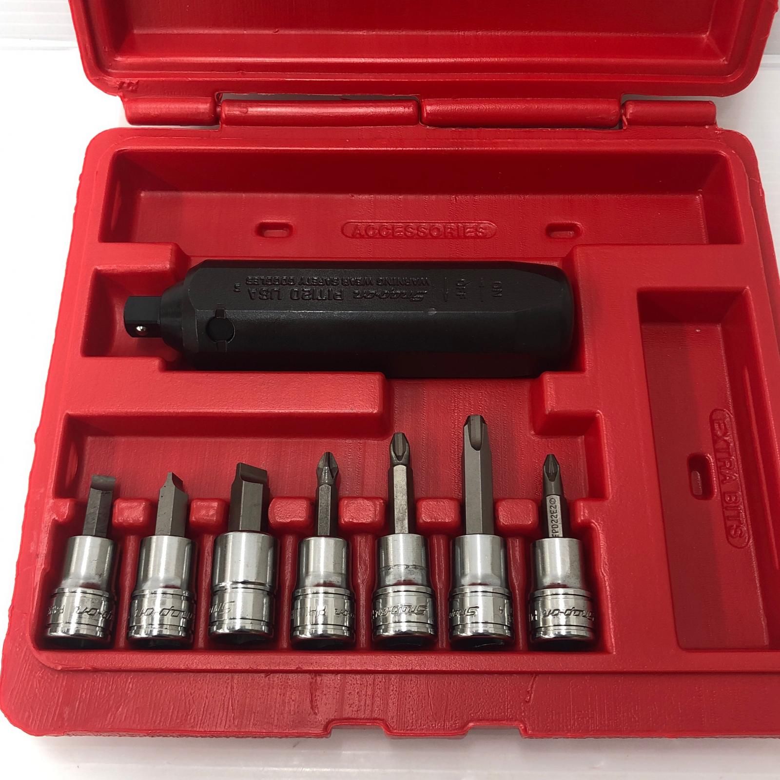 ДДSnap-on スナップオン  3/8インパクトドライバー＆ビット８点セット 208EPIT レッド ДДSnap-on スナップオン 3/8インパクトドライバー＆ビット8点セット