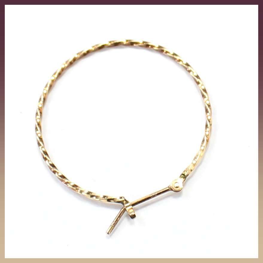 agete K10 ツイスト フープピアス アガット - メルカリ