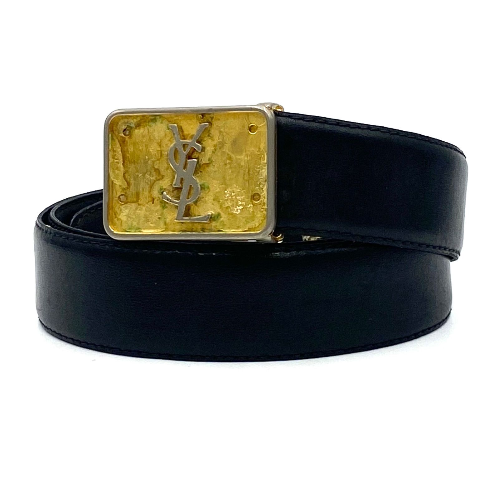 替えバックル2つ付き！ YSL Yves Saint Laurent イヴ・サンローラン