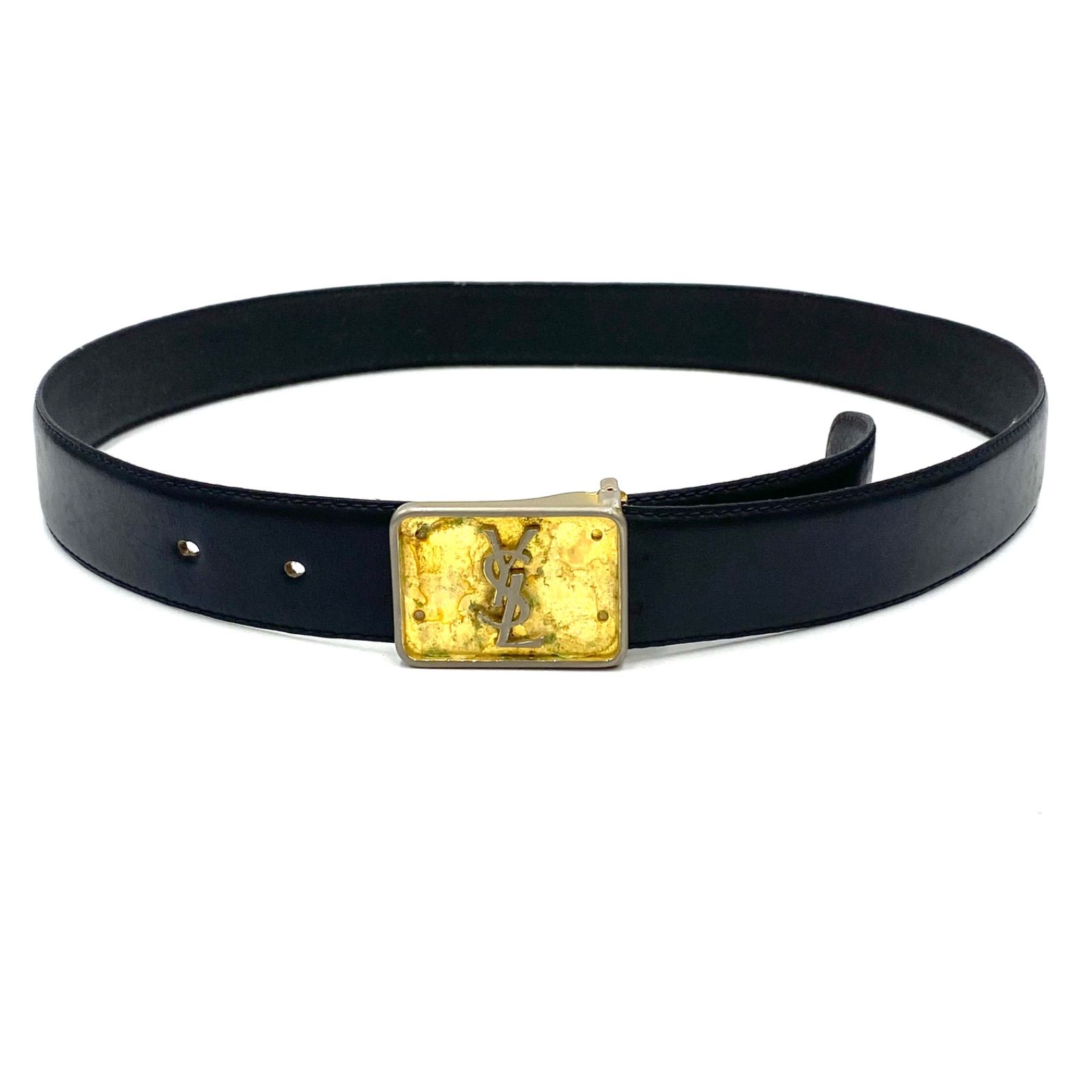 替えバックル2つ付き！ YSL Yves Saint Laurent イヴ・サンローラン