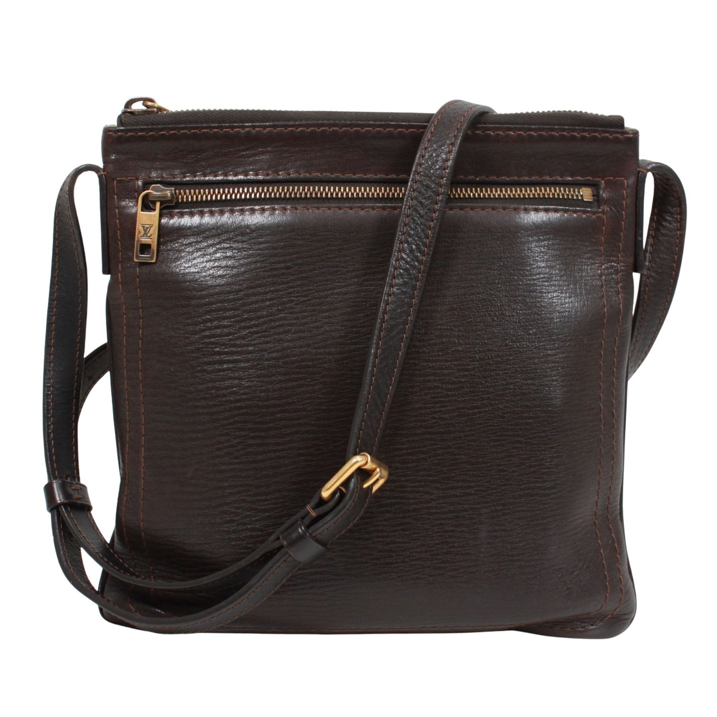 LOUIS VUITTON ポシェット シャウニー ユタ ユタ カフェ レザー ダーク