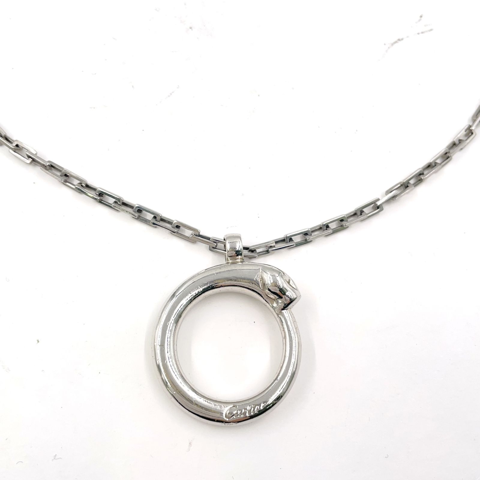 Cartier パンテール チャーム キーホルダー メタル シルバー