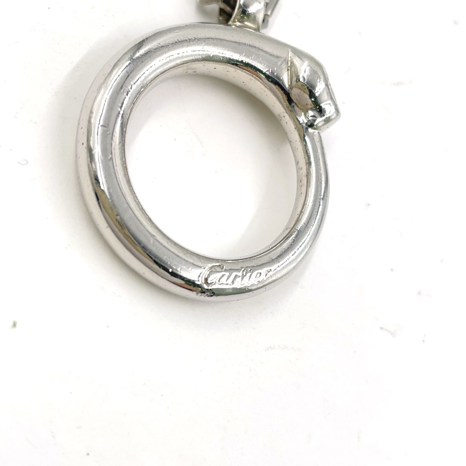 Cartier パンテール チャーム キーホルダー メタル シルバー