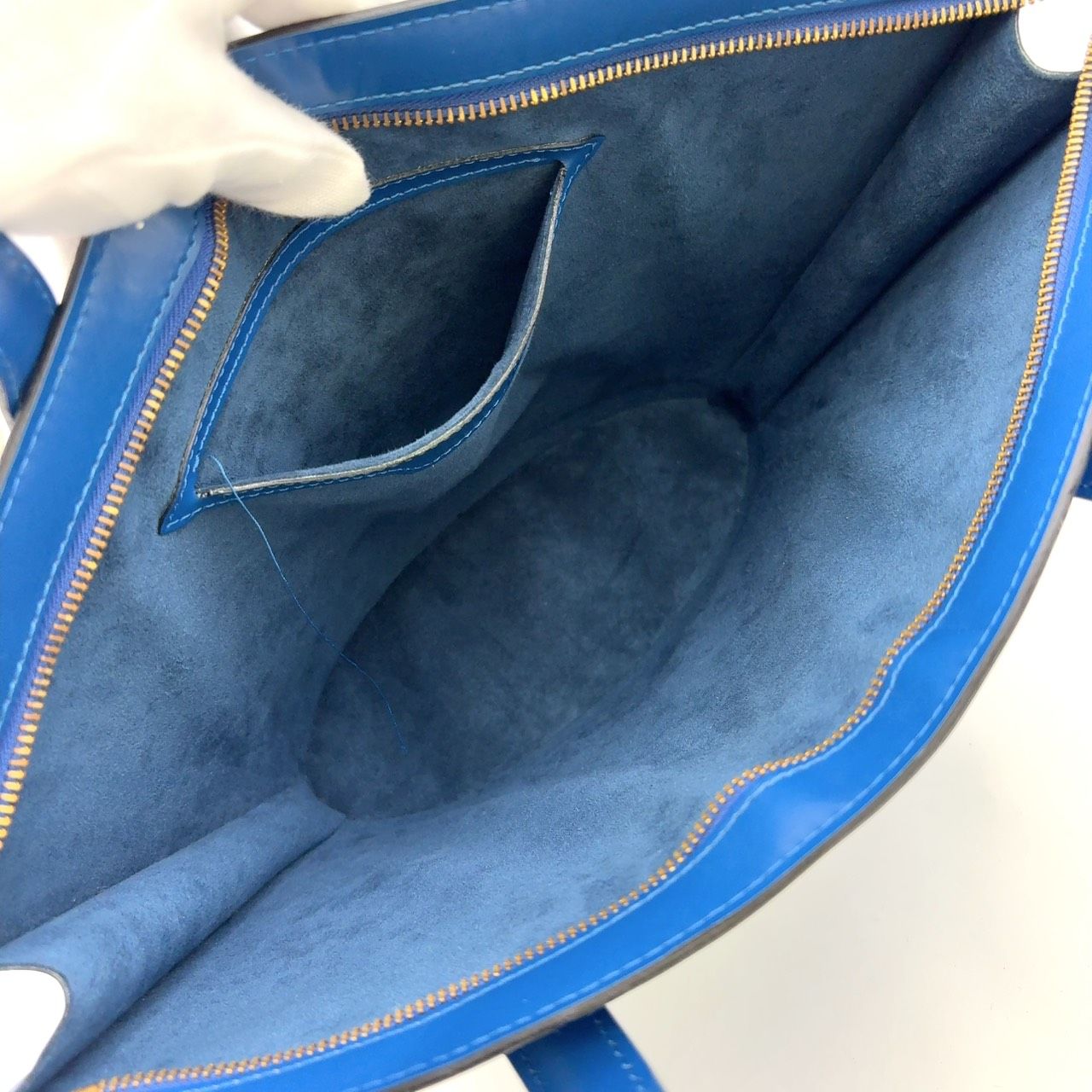 LOUIS VUITTON サンジャック エピ エピ トレドブルー レザー ブルー