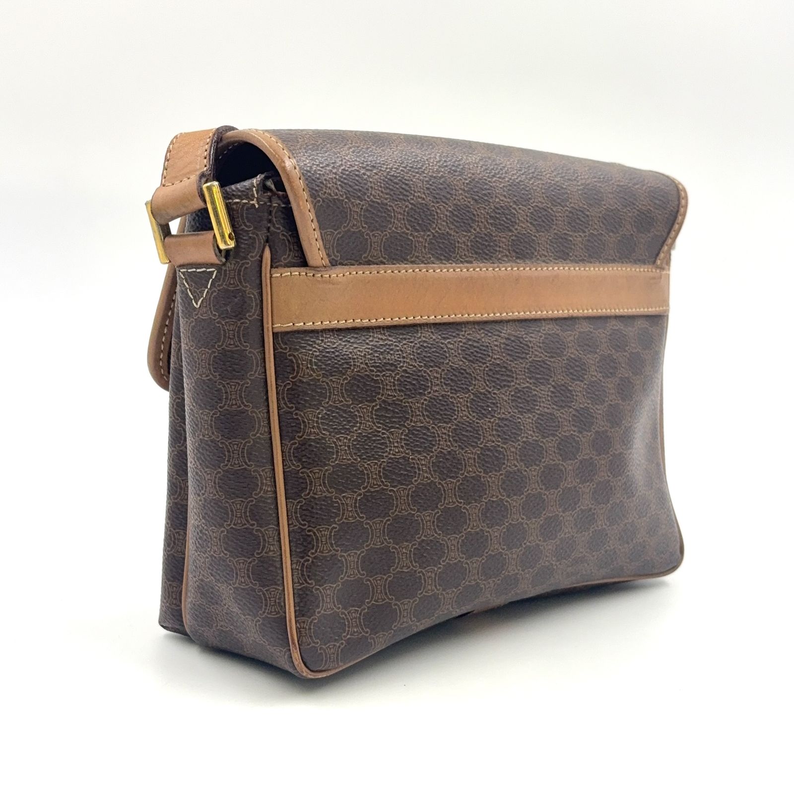 【CELINE】メッセンジャーバッグ　マカダム柄　ゴールド金具　ブラウン　PVC 楽天市場】セリーヌ CELINE マカダム柄 ショルダーバッグ PVC レザー