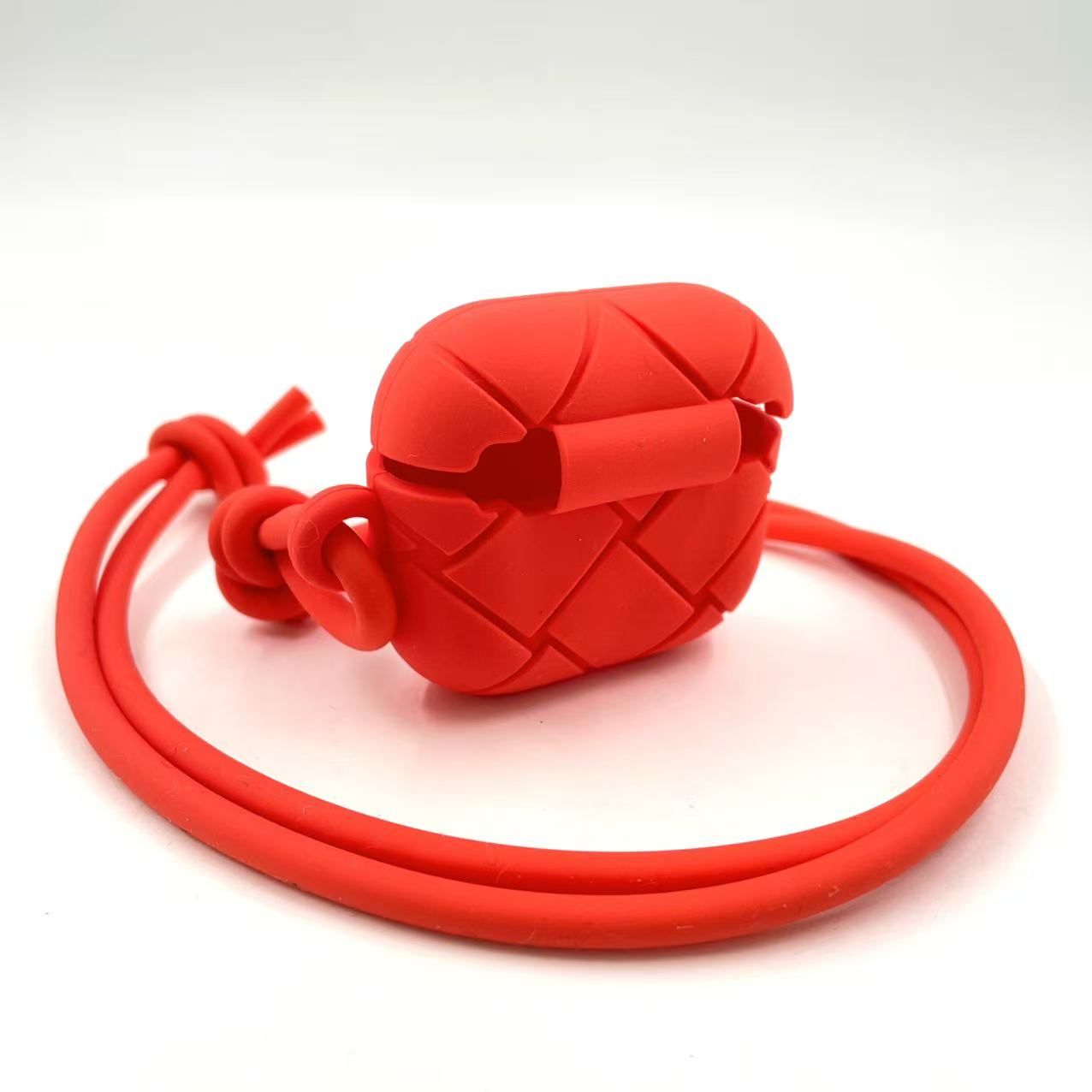 BOTTEGA VENETA イントレチャート イヤホンケース ラバー オレンジ