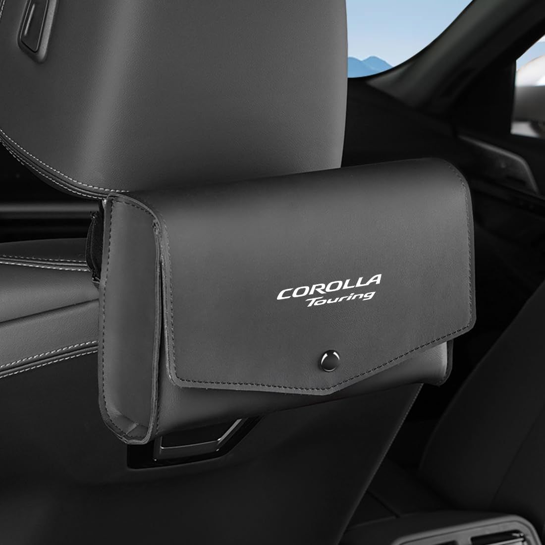 新品 【カローラ ツーリング 専用】 ティッシュ ケース 車用 箱ティッシュ適用 COROLLA Touring 専用ロゴ 厚さ7CM 車 ティッシュカバー カローラ ツーリング 210系 グレード 適用 サンバイザー ヘッドレスト サイズ ティッシュボックス