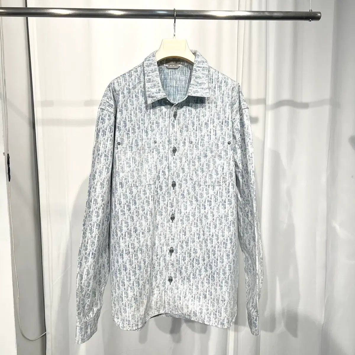 44サイズ ディオール オブリーク カスリ デニム オーバーサイズシャツ