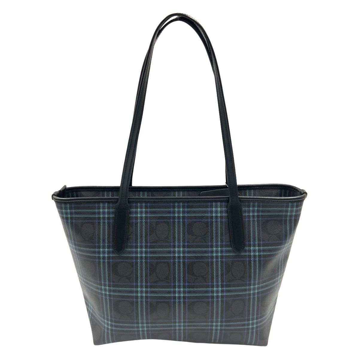 〇〇COACH コーチ シグネチャー チェック トートバッグ F80032