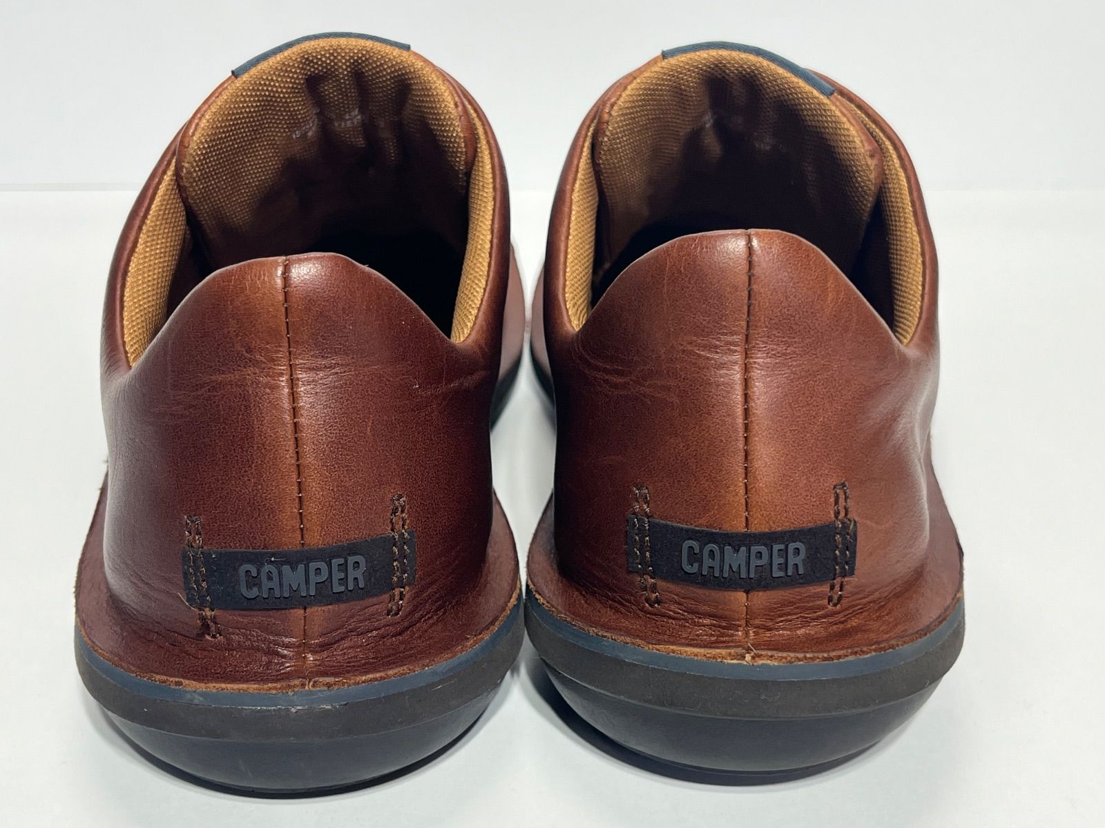 極美品 CAMPER カンペール BEETLE ビートル 27.5cm 本革 ブラウン