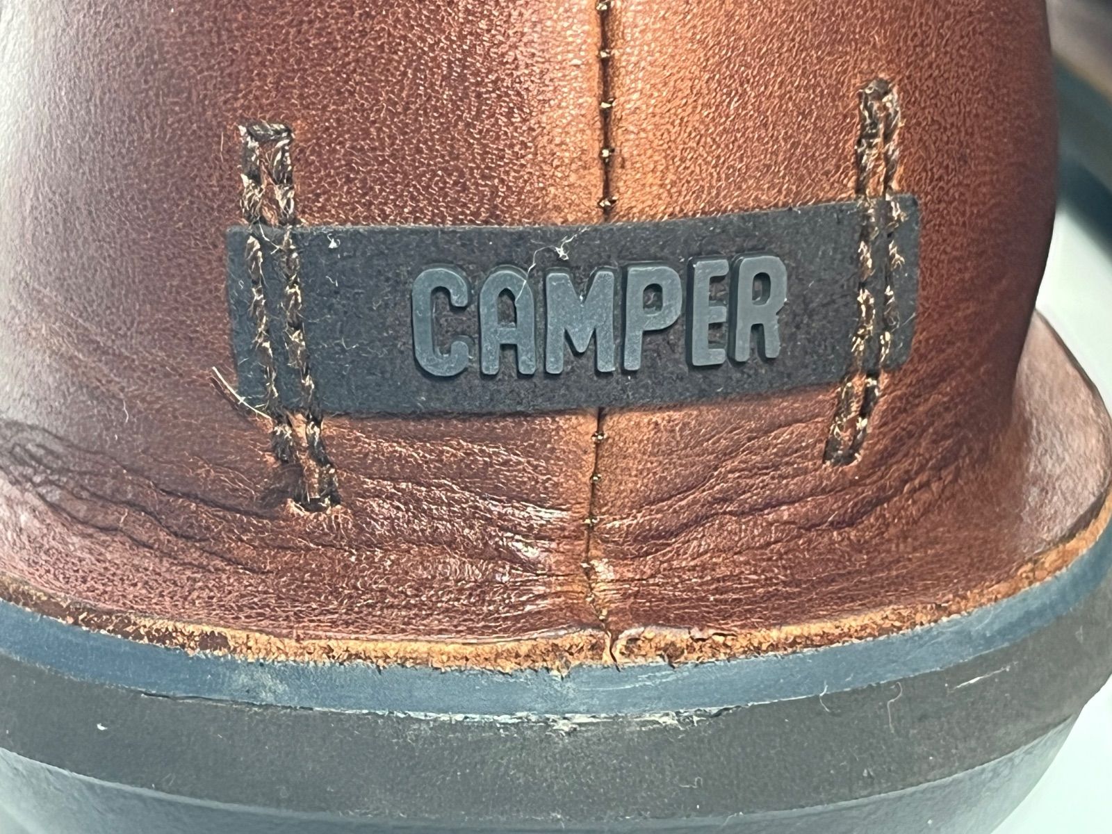 極美品 CAMPER カンペール BEETLE ビートル 27.5cm 本革 ブラウン