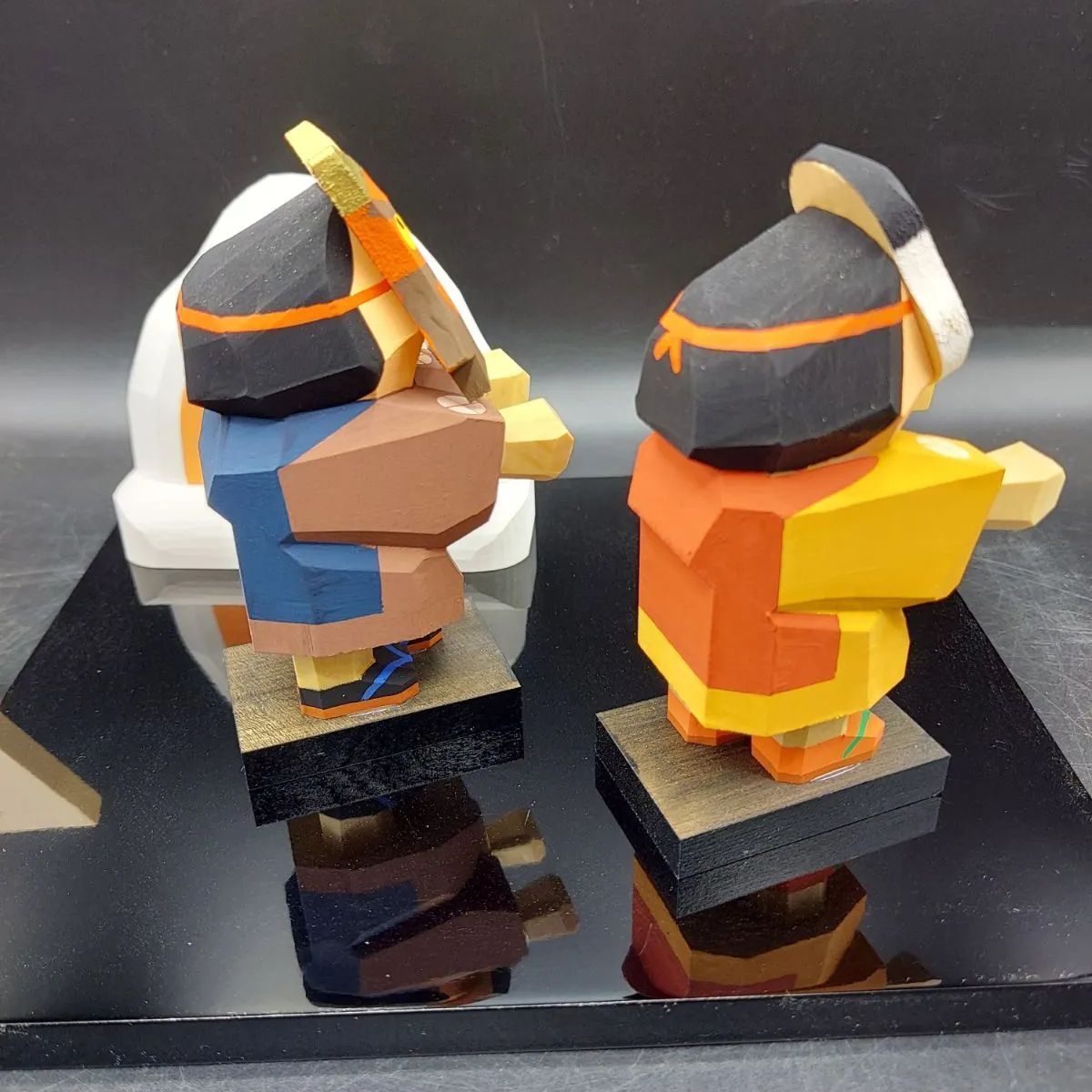 伊予一刀彫り 南雲工房 木彫り 人形 2月 節分 インテリア - メルカリ