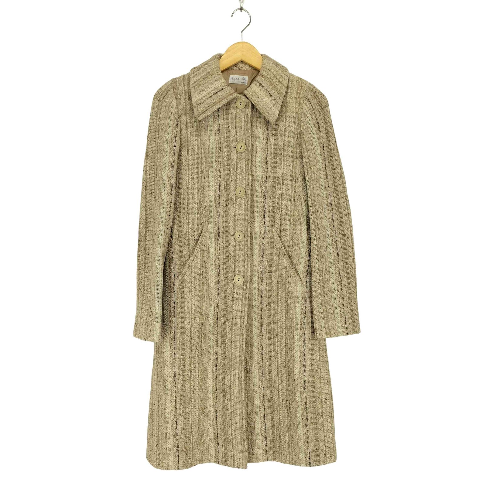 アニエスベー agnes b. 90s フランス製ウールステンカラーコート