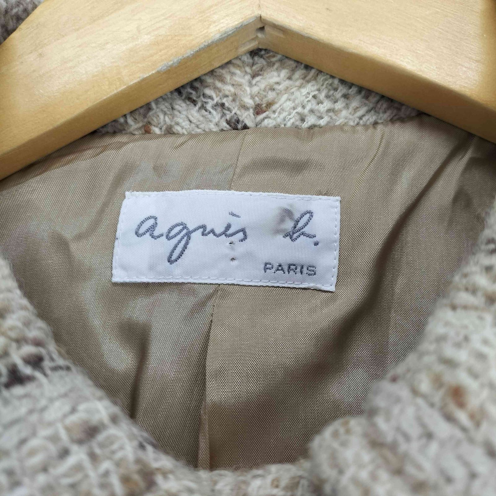 アニエスベー agnes b. 90s フランス製ウールステンカラーコート