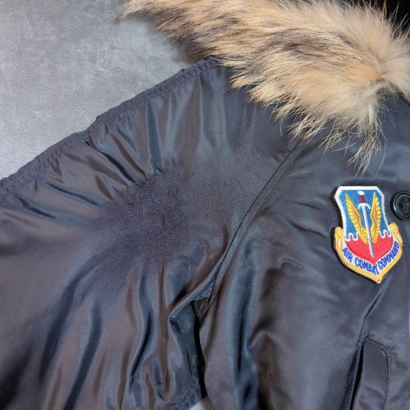 Vtg 90s Spiewak N-2B Flight Jacket USA Made 42 Golden Fleece Black