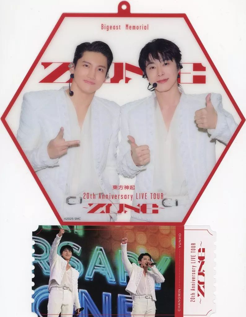 中古】グッズセット 東方神起 メモリアルオーナメント＆ライブチケット