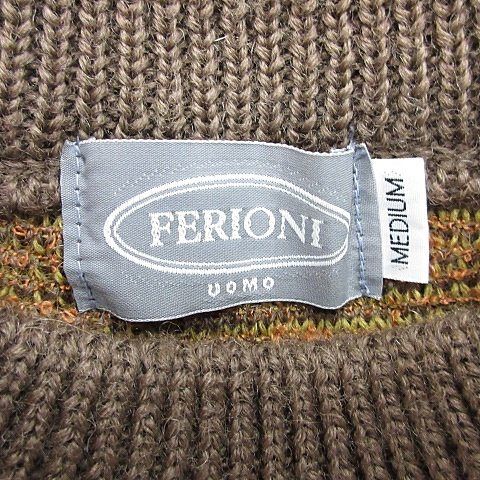 フェリオーニ ウォモ FERIONI UOMO ニット セーター 長袖 丸首 ジャガード チェック 茶 ブラウン M ウォッシャブル】金釦クロシェライクニットベスト(ベスト)｜アウター｜Mila Owen（ミラオーウェン）の通販サイト 【公式】