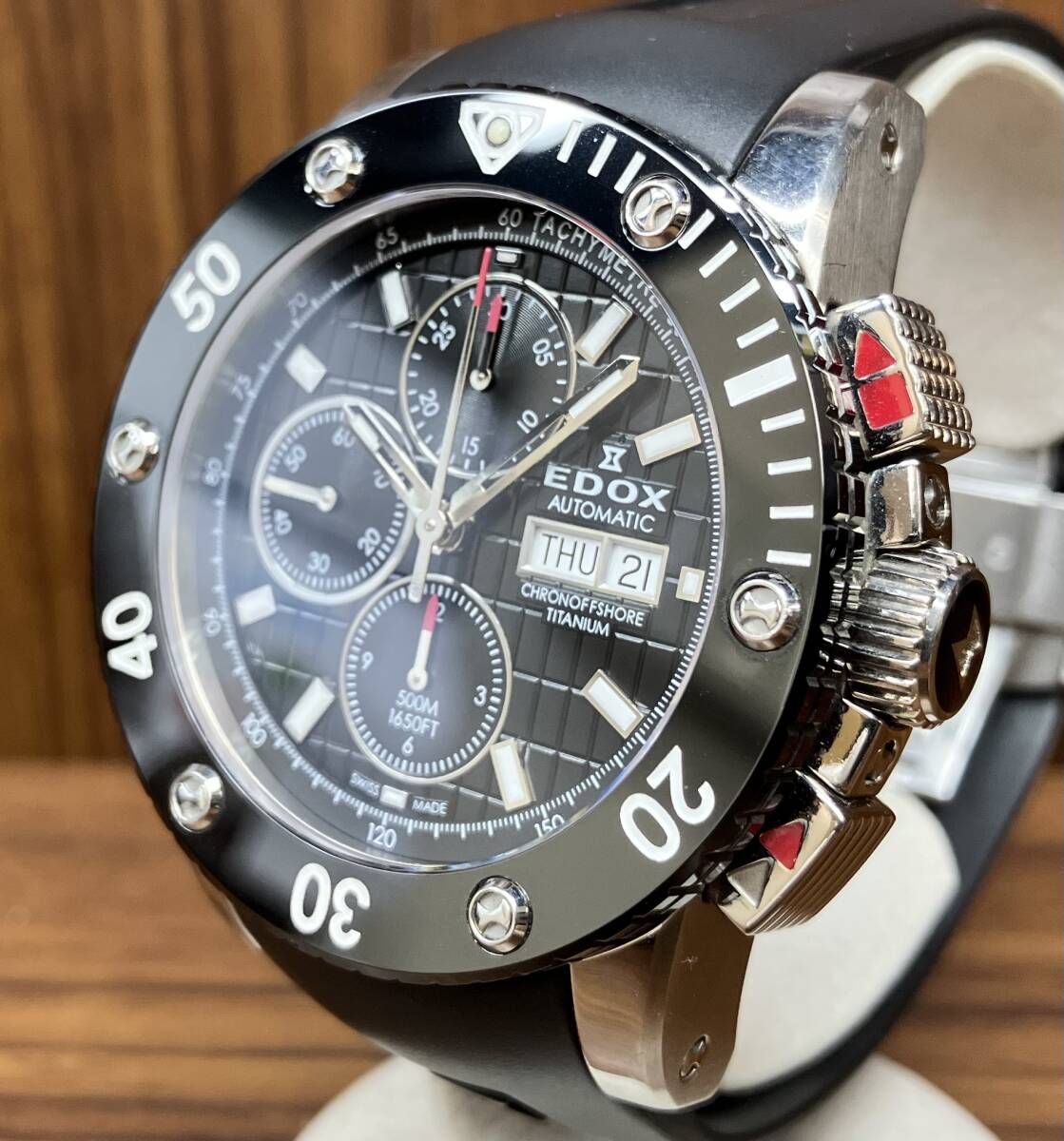 EDOX エドックス クラスワン クロノオフショア 自動巻き メンズ 腕時計