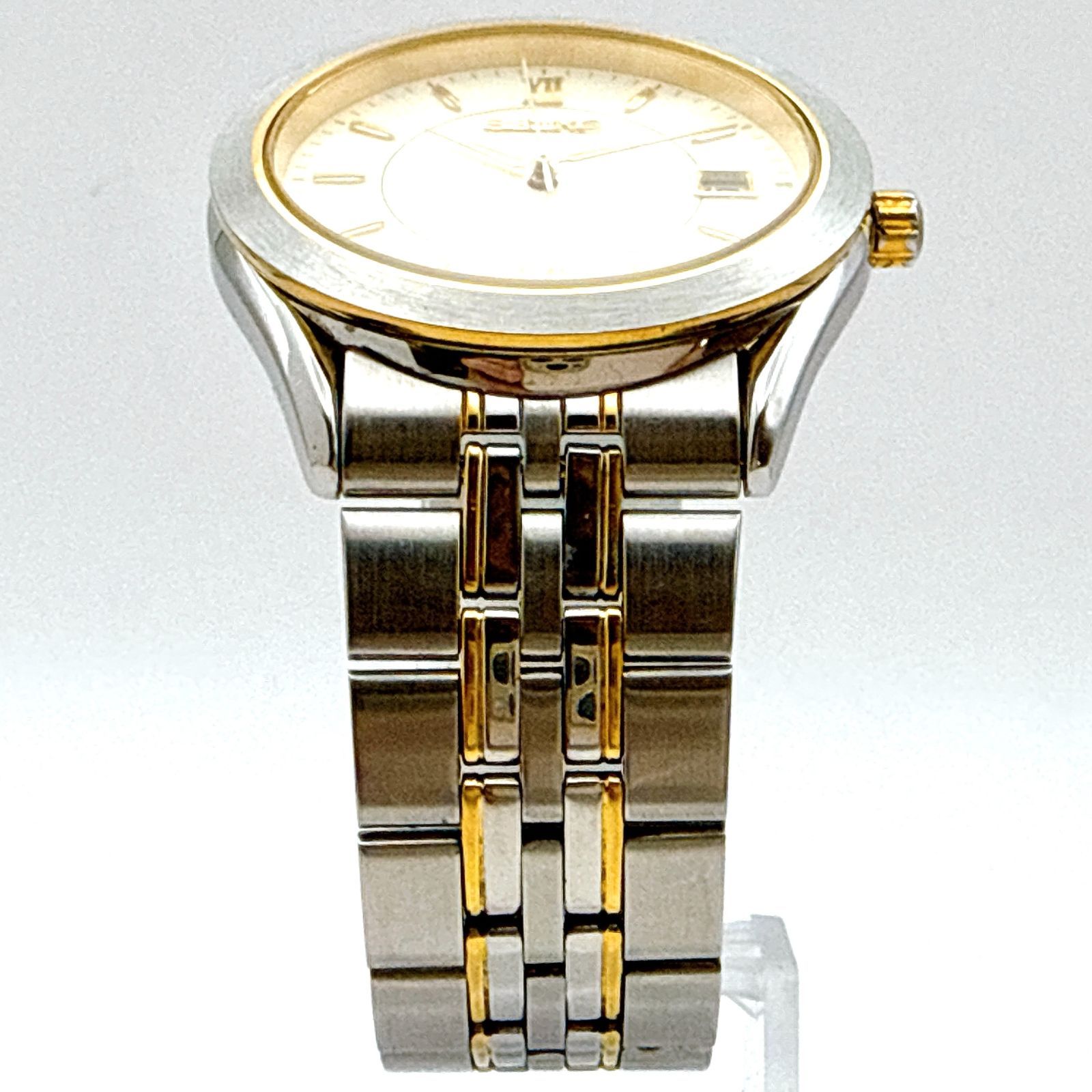 B100【美品・電池交換済】 SEIKO セイコー 7N42-9100 コンビカラー 