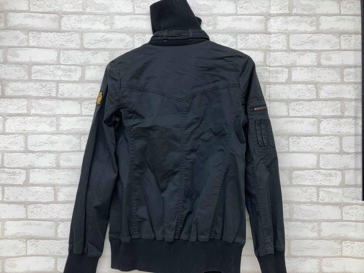 バーバリーブルーレーベル　ウールブルゾン　フードファ付き　ライダースデザイン　黒 中古・古着通販】BURBERRY BLUE LABEL (バーバリーロンドンブルー