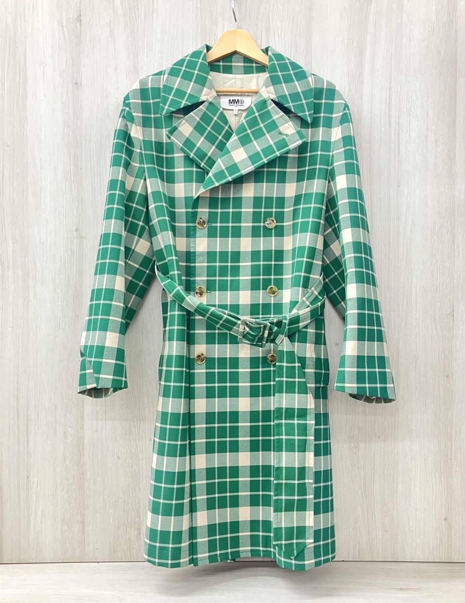 MM6/エムエムシックス/コート/S32AH0058/チェックト レンチコー ト