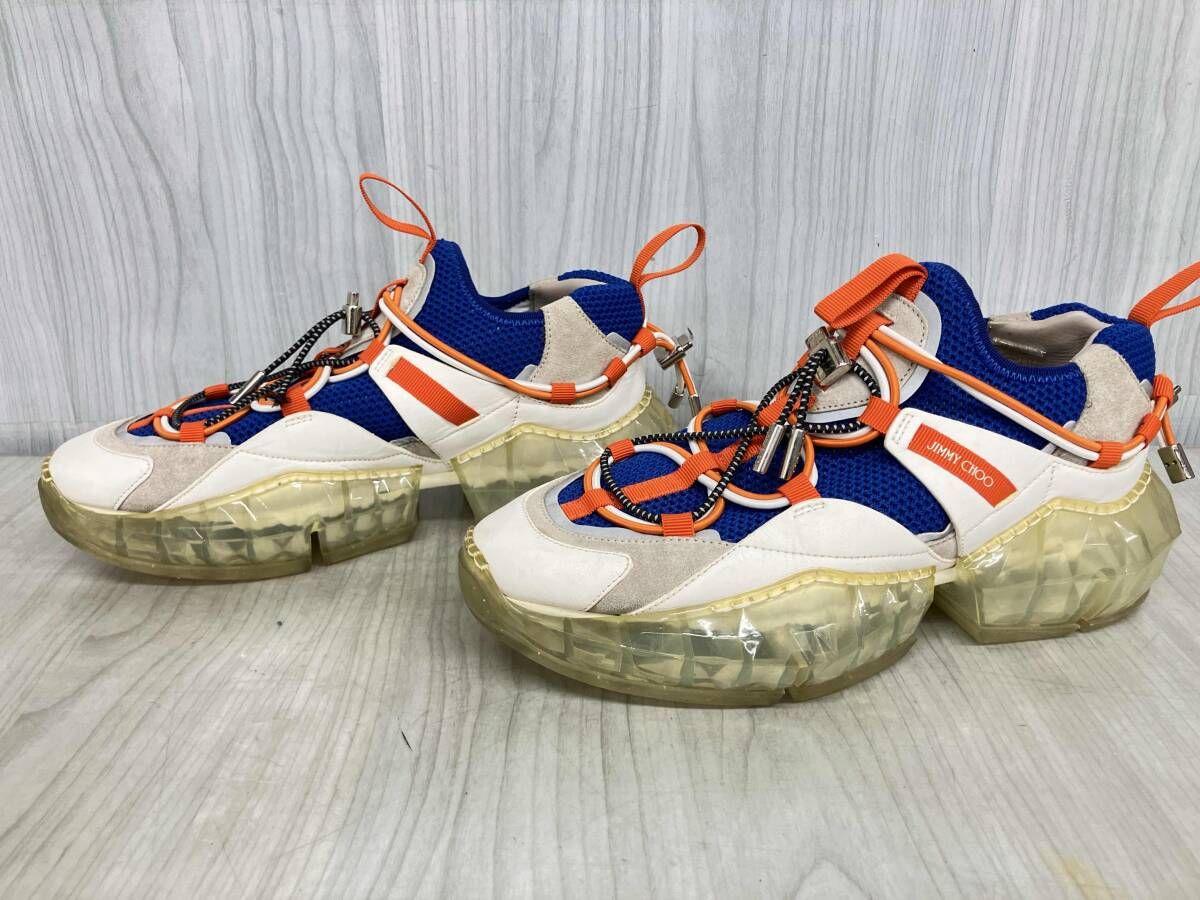 JIMMY CHOO ジミーチュウ ローカットスニーカー ダイヤモンド メッシュ