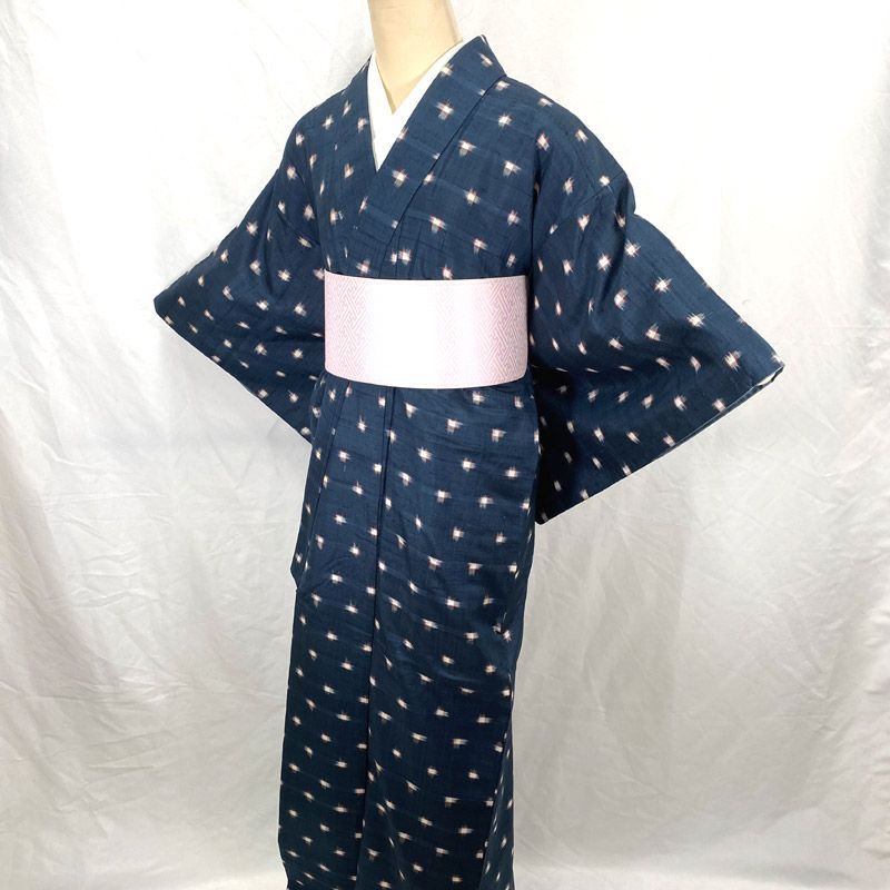 601af14△セミアンティーク着物 水玉 ドット柄 抽象柄 大正ロマン 昭和