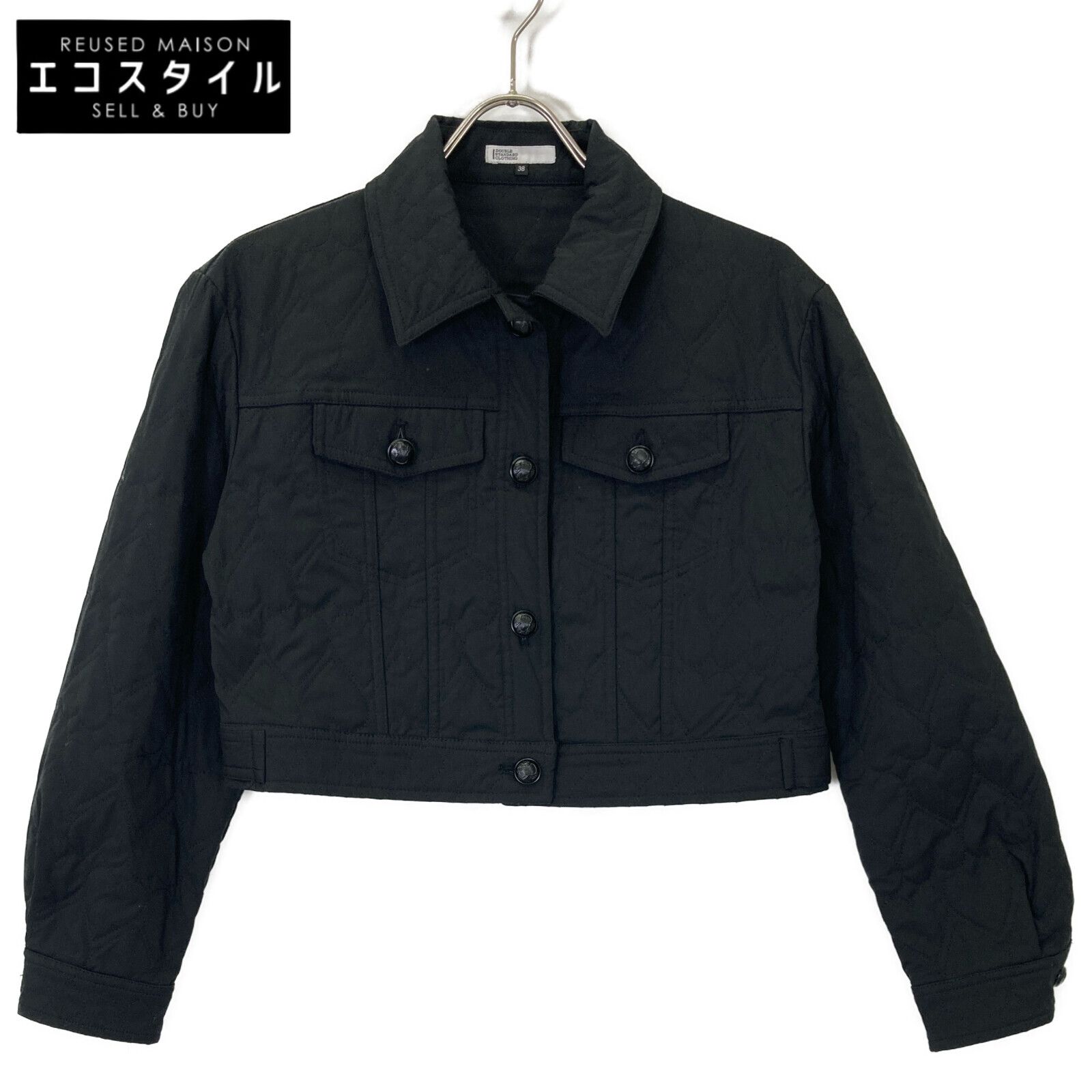 Sov.ダブスタテーラードジャケットブラックサイズ38 DOUBLE STANDARD