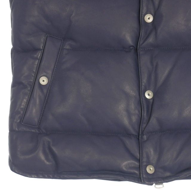 ISAMU KATAYAMA BACKLASH レザーダウンベスト サイズM ISAMU KATAYAMA BACKLASH - カンガルーレザー ダウンベスト | chord