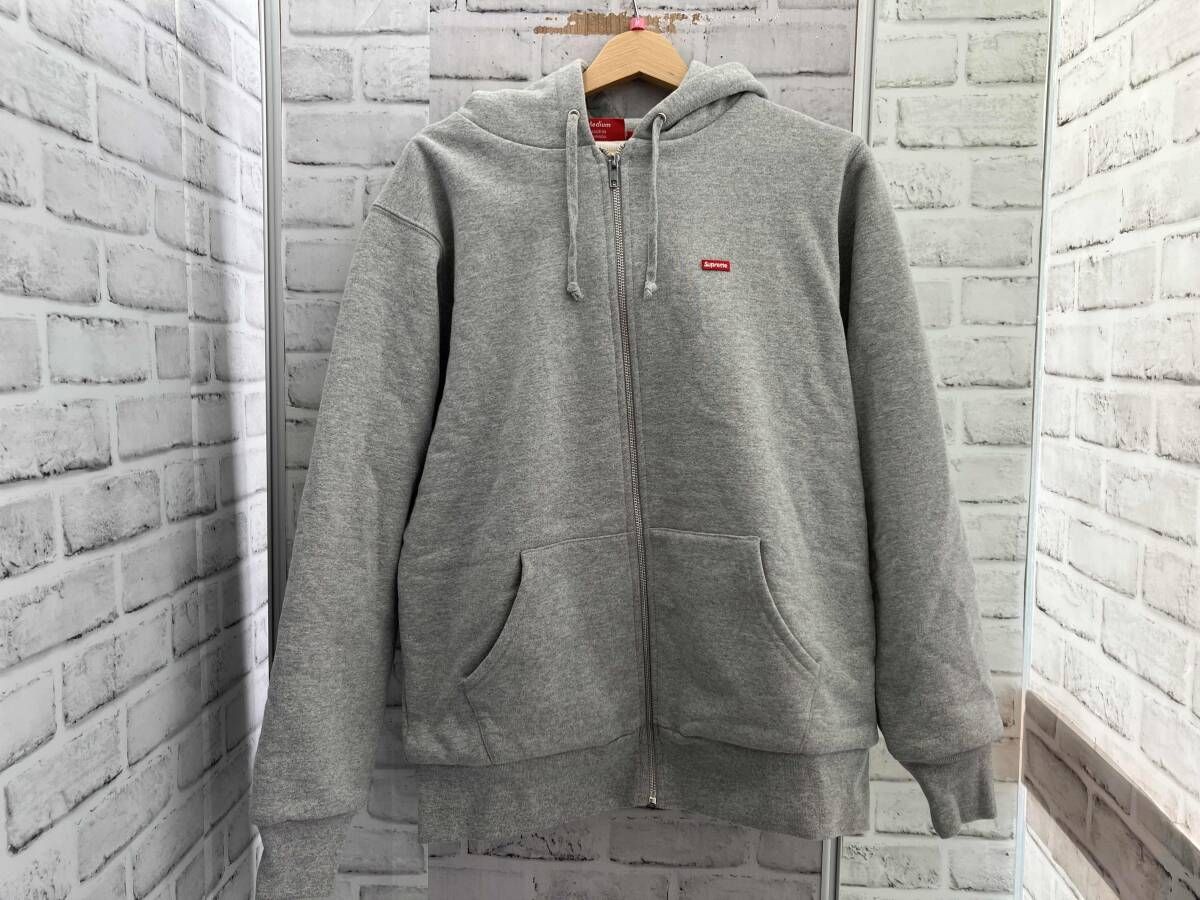 Supreme/Mサイズ/グレー/ジップパーカー/Small box Thermal Zip Up