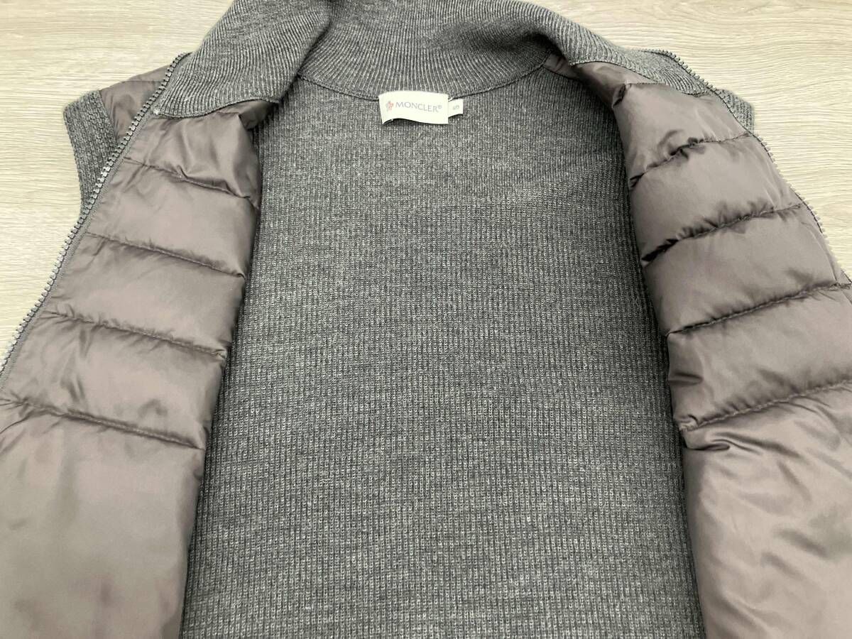MONCLEAR ダウンベスト maglione tricot gilet 表記サイズS グレー