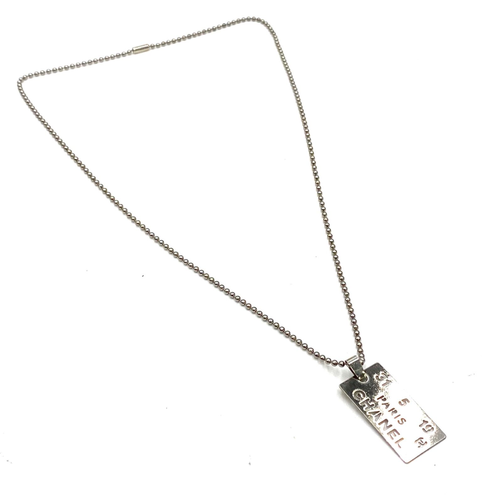 CHANEL シャネル ドッグタグ ロゴプレート ネックレス チョーカー