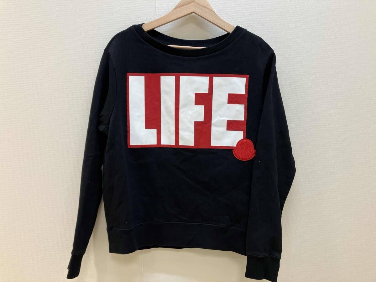 R*様 モンクレールLIFEロゴプリント スウェット Sサイズ MONCLER モンクレール LIFEロゴプリント プルオーバースウェット