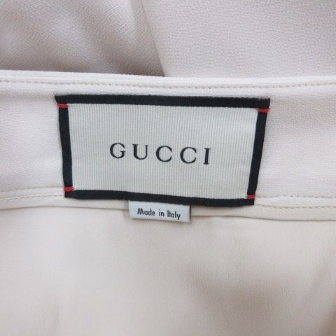 グッチ GUCCI スカート フレアー ロング バイカラー ホワイト クリーム