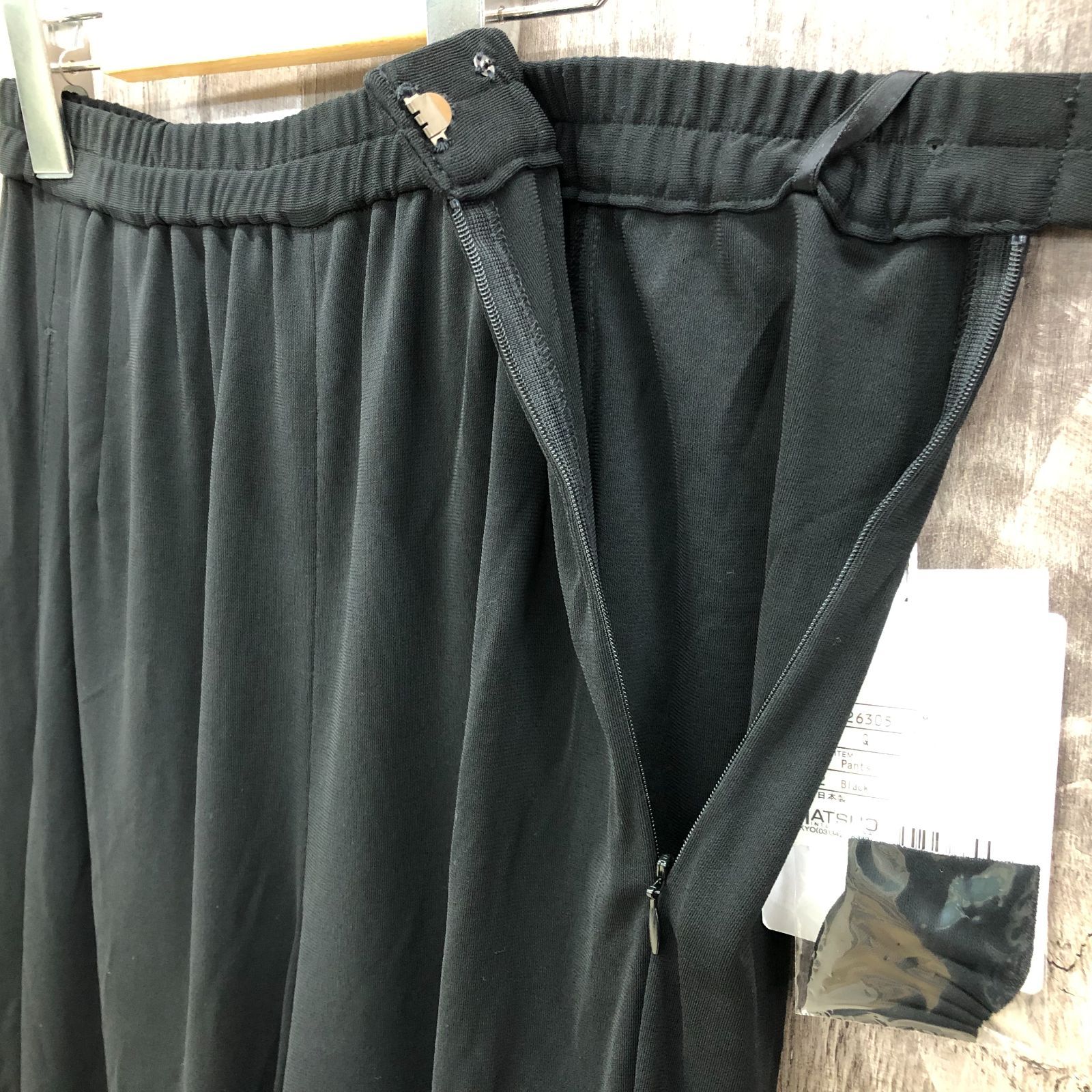 慈雨 ジウ センソユニコ ワイドパンツ 薄手 サイズ40 ブラック 黒