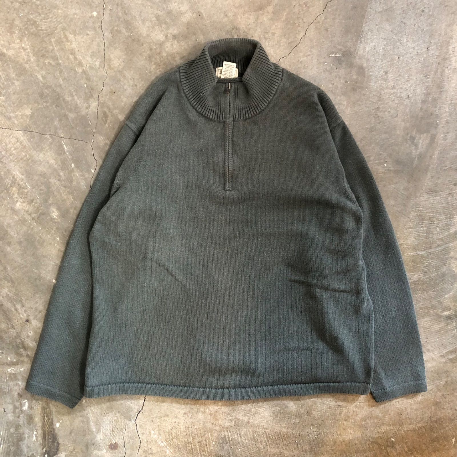 T7351 L.L.Bean ハーフジップ コットンニット 古着 - メルカリ