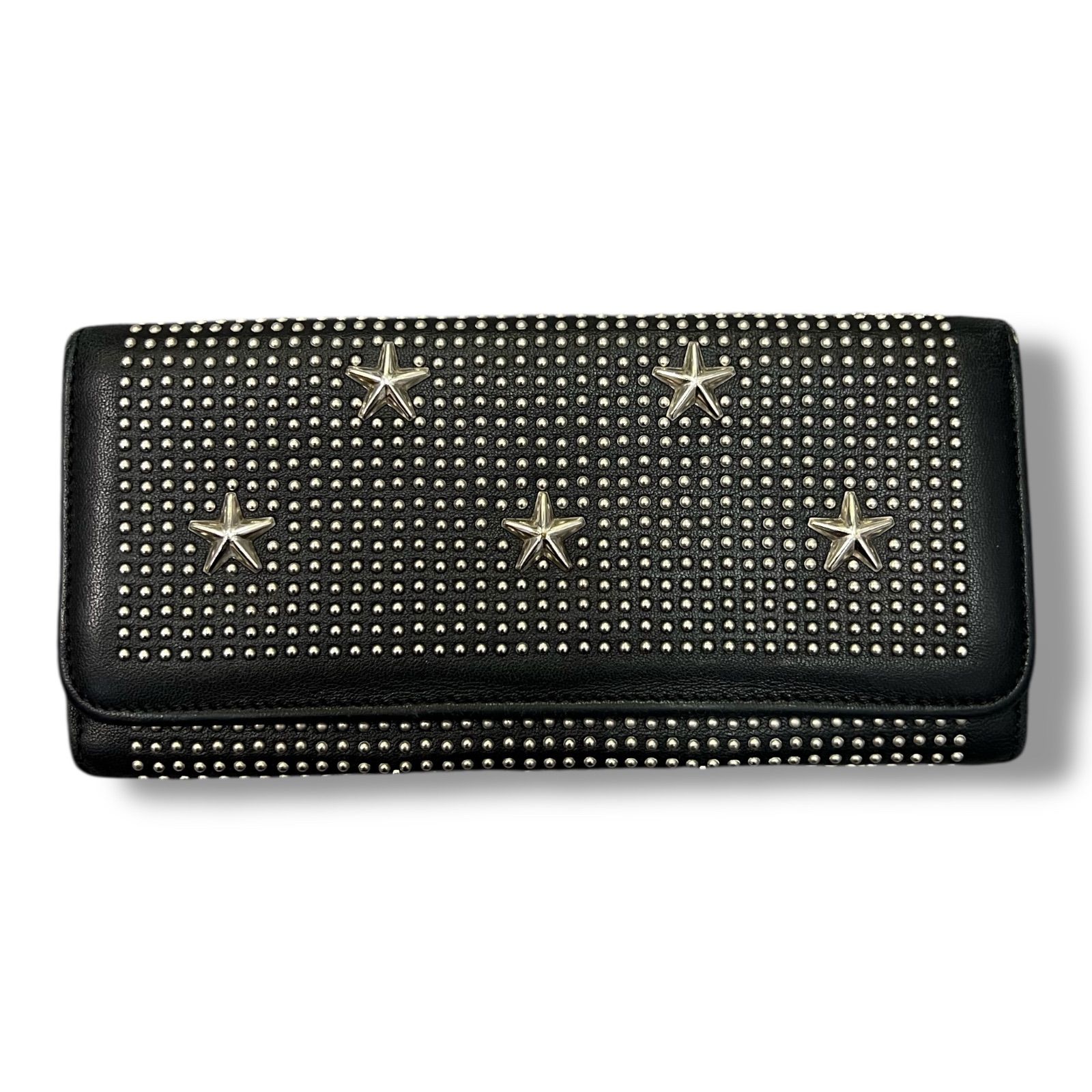 JIMMY CHOO 星型スタッズ ブラック長財布
