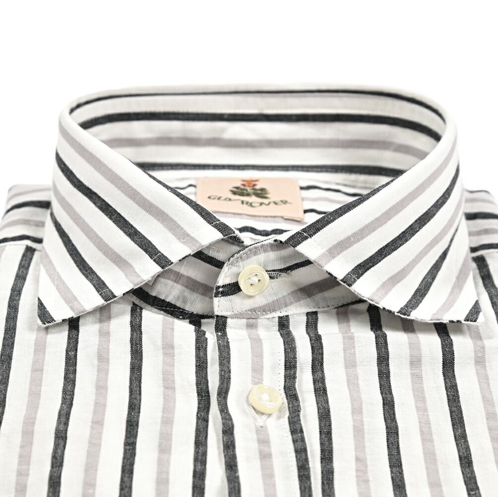 新品未使用 GUY ROVER ギローバー シャツ イタリア製 ワイドカラー S GUY ROVER ギローバー / ドレスシャツ ワイドカラー 長袖 コットン