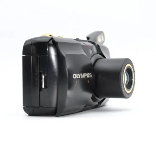 動作OK】OLYMPUS μ[mju:] ZOOM DELUXE ブラック コンパクトフィルム