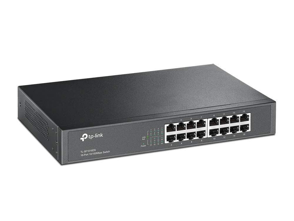 PC周辺機器 新品 TP-Link スイッチングハブ 16ポート 10/100Mbps 金属筺体 TL-SF1016DS