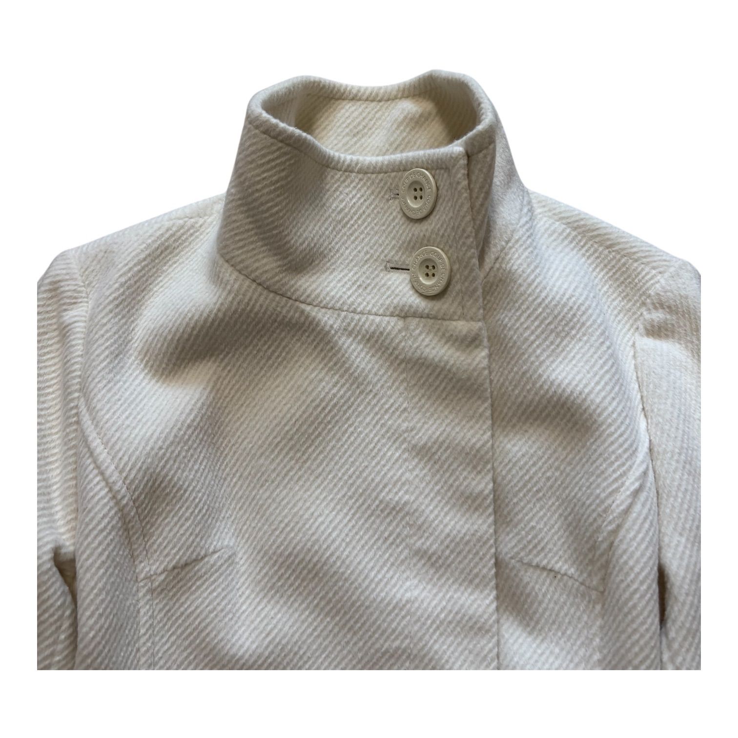 COUP DE CHANCE クードシャンス アンゴラ混 スタンドカラーショート