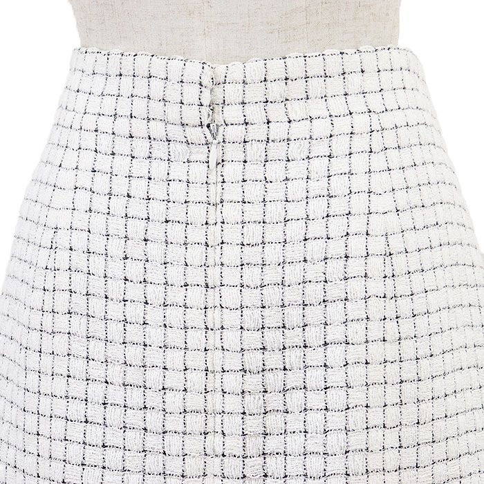 美品】CHANEL シャネル ツイードスカート P53792 ブロックチェック