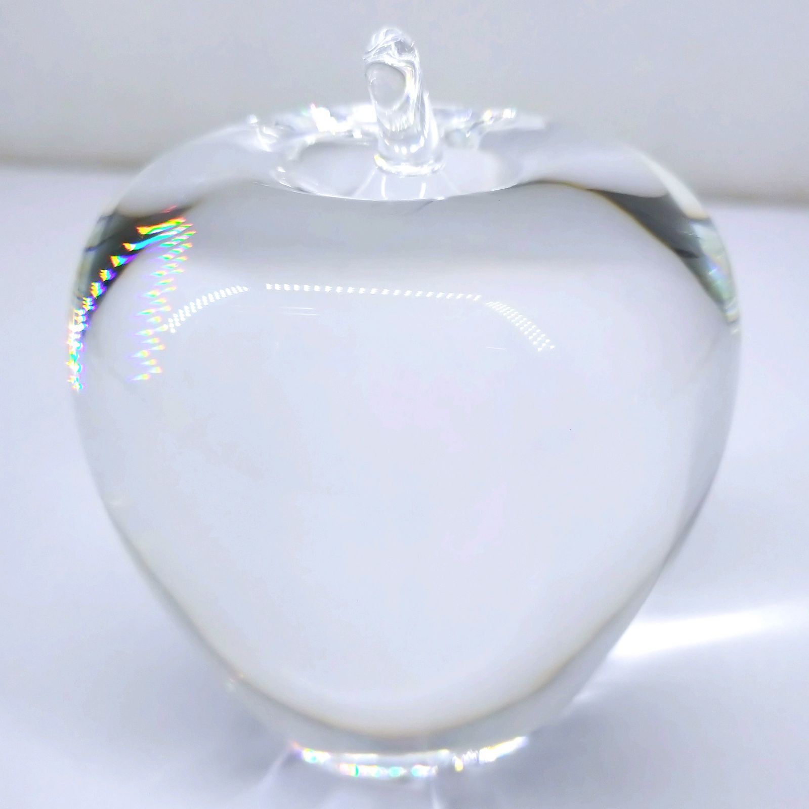 Steuben Glass クリスタルガラス りんご Steuben/スチューベン クリスタルガラス リンゴ アップル オブジェ