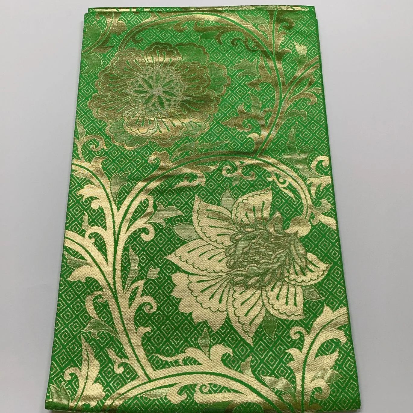 6619］袋帯 花唐草文様 金彩 六通 正絹 着物 フォーマル - メルカリ