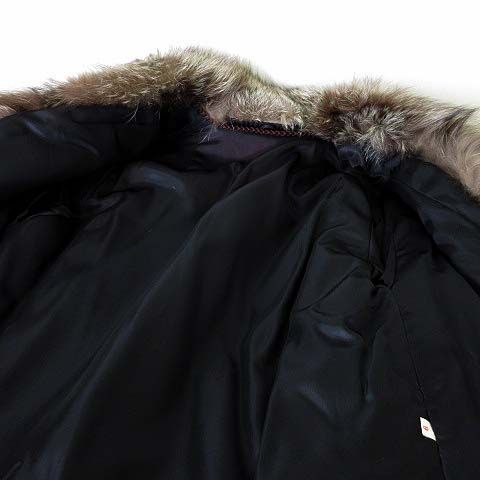 コート 毛皮コート シルバー フォックス ファー ショールカラー M 9