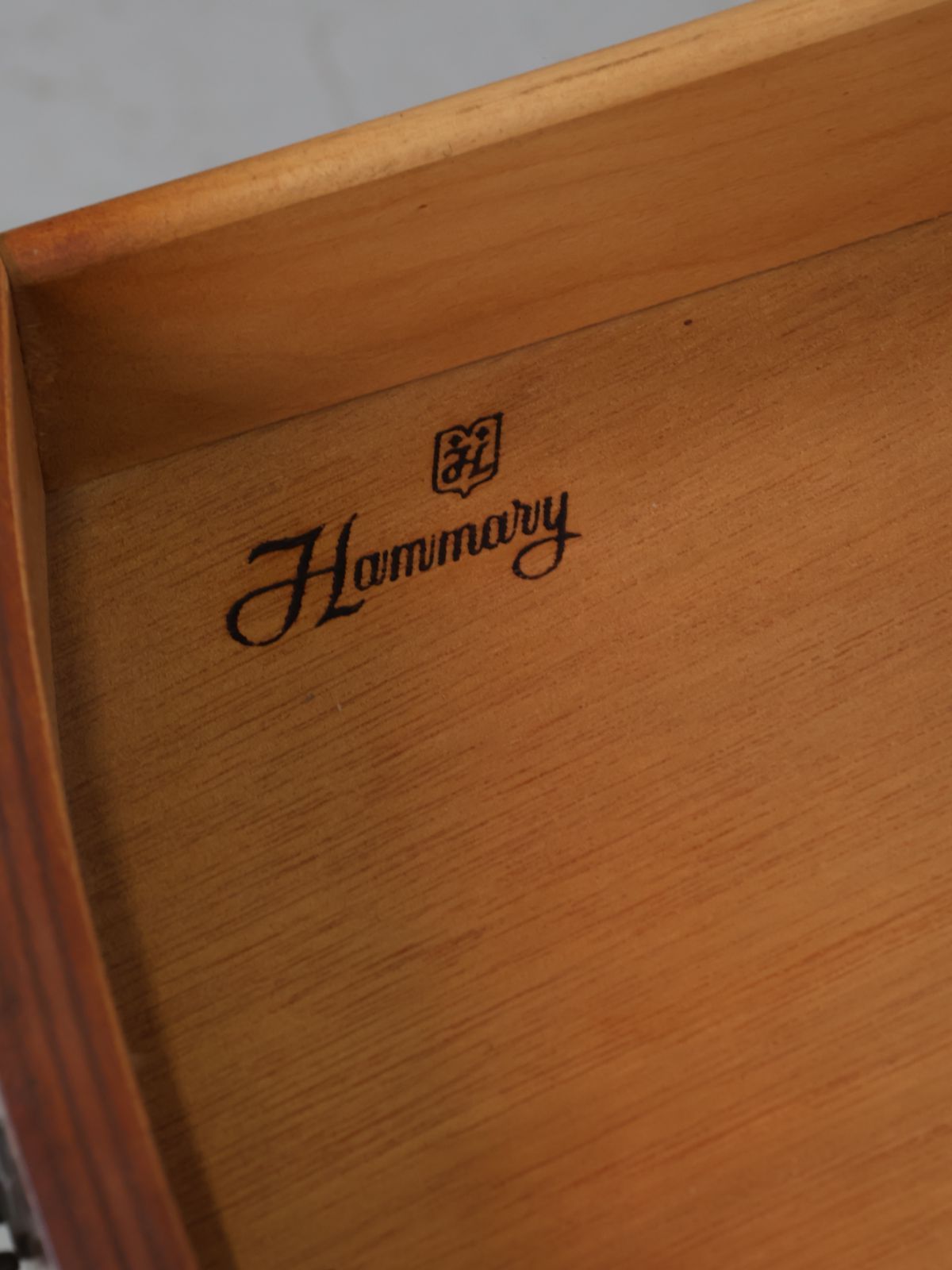 1960 - 70年代 Hammary社製 ヴィンテージ ウッド レザートップ