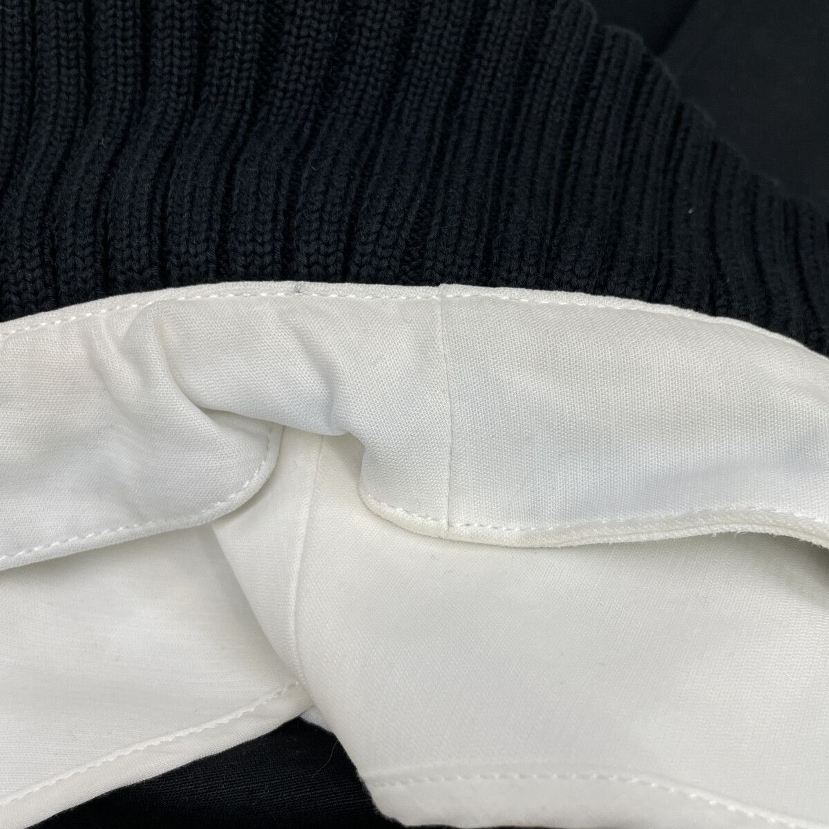 MM6 エムエムシックス S32AA0082 ﾌﾞﾗｯｸ ﾘﾌﾞｶﾗｰﾛﾝｸﾞｺｰﾄ 38 - メルカリ 