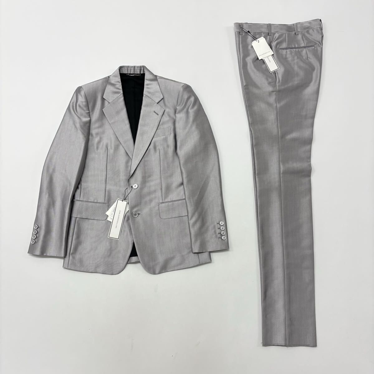JOHN LAWRENCE SULLIVAN テーラードジャケット グレー 新品 JOHN LAWRENCE SULLIVAN ジョンローレンスサリバン シルバー