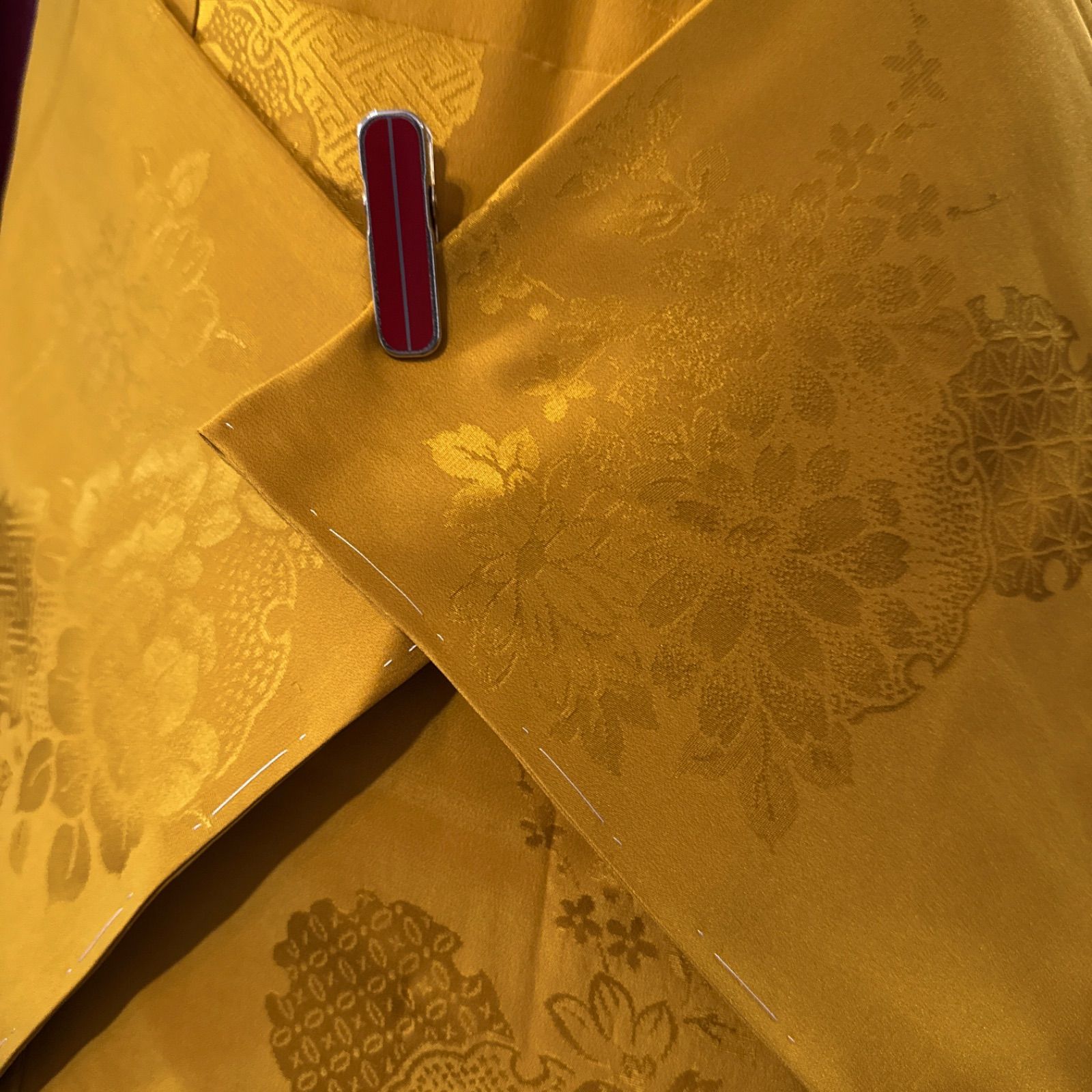 極上 辻が花 振袖・フルセット(7点) 手絞り・金通し地・翠山工房・落款